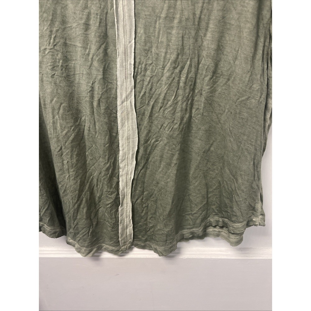 Zenana Outfitters Oversized S Moss Green Short Sleeve Raglan Tee Easily Fit 1X - Picture 12 of 12